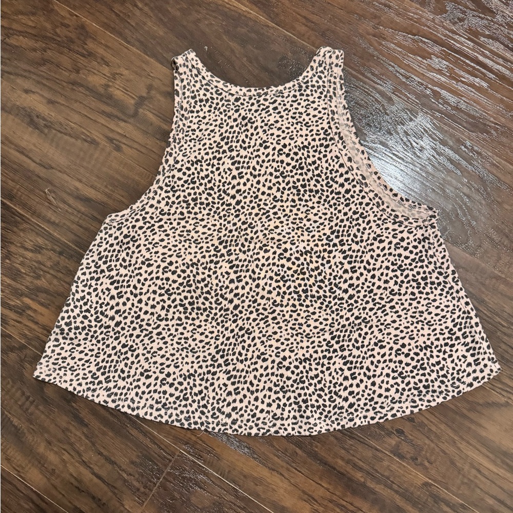 Pink Leopard Print Tank Top